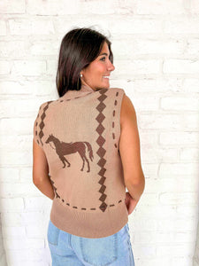 THML But With You Camel Horse Top