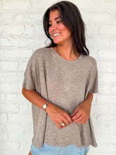 Load image into Gallery viewer, Sunset Stroll Ash Mocha Oversized Top