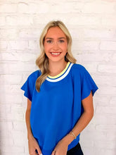 Load image into Gallery viewer, Smooth Going Blue Shirt Sleeve Top