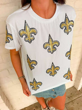 Load image into Gallery viewer, Jordan Amanda Saints Fleur De Lis White Exclusive