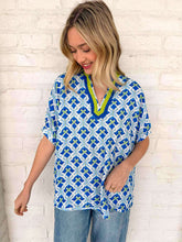 Load image into Gallery viewer, Garden On Cobalt Top