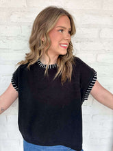 Load image into Gallery viewer, Stitch With Me Black Top