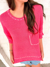 Load image into Gallery viewer, Stitch Your Way Pink Top
