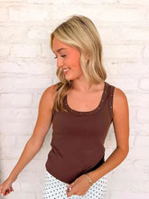 Load image into Gallery viewer, Such A Stud Brown Scoop Neck Tank