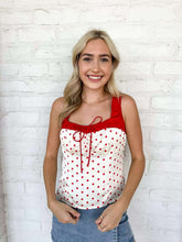 Load image into Gallery viewer, Beautiful Story White Red Top