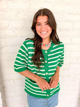 Load image into Gallery viewer, Dressed In Stripes Green Top