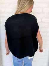 Load image into Gallery viewer, First To Know Black Sweater Vest