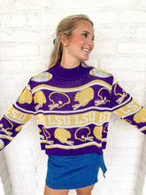 Load image into Gallery viewer, Queen Of Sparkles LSU Vintage Football Sweater