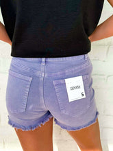 Load image into Gallery viewer, Washed Away Blueberry Denim Shorts
