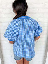 Load image into Gallery viewer, Settle Down Blue Top