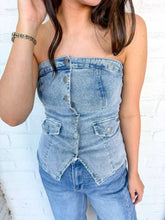 Load image into Gallery viewer, The Main Light Denim Top