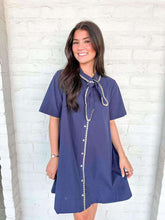 Load image into Gallery viewer, Spring Fling Navy Dress