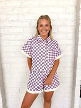 Load image into Gallery viewer, Check On Me Purple Denim Top
