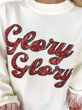 Load image into Gallery viewer, Queen Of Sparkles UGA Feather Sleeve Sweater