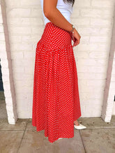 Load image into Gallery viewer, Red Hot Polka Dot Skirt