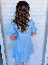 Load image into Gallery viewer, Classy Viewings Blue Twill Dress