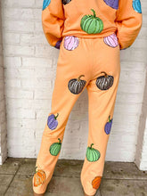 Load image into Gallery viewer, Queen Of Sparkles Orange Multi Pumpkin Sweat Pant
