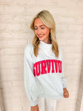Load image into Gallery viewer, Queen Of Sparkles Grey Mock neck Survivor Sweatshirt