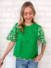 Load image into Gallery viewer, THML Lovers Move Green Top