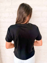 Load image into Gallery viewer, Fill My Cup Cropped Black Tee