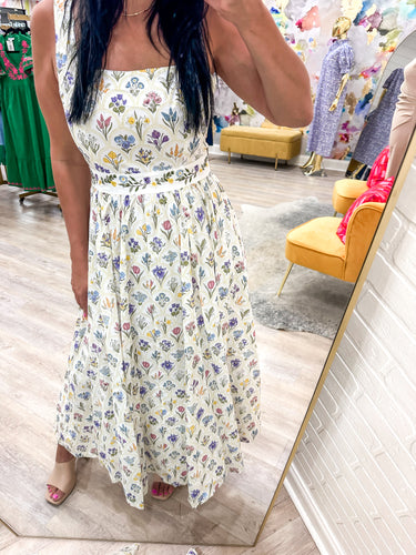 Where Love Grows Cream Floral Midi