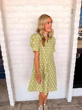 Load image into Gallery viewer, In The Middle Green Printed Dress