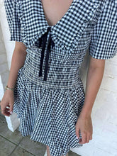 Load image into Gallery viewer, Meet You There Black Gingham Dress