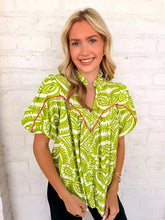 Load image into Gallery viewer, Time To Vacay Green Top
