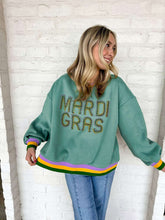 Load image into Gallery viewer, Mardi Gras Pearl Letters Sweatshirt