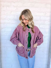 Load image into Gallery viewer, Love Me Vintage Mauve Cardigan Top