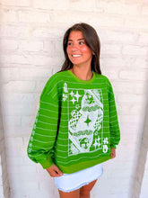 Load image into Gallery viewer, Queen Of Sparkles Green Football Field Queen Card Logo Sweatshirt