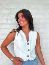 Load image into Gallery viewer, First Class White Vest Top