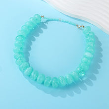 Load image into Gallery viewer, Chunky Mint Beaded Swirl Necklace