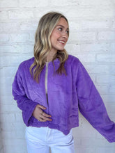 Load image into Gallery viewer, For The Plot Purple Fur Coat