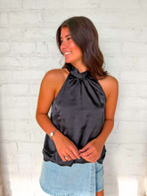 Load image into Gallery viewer, From The View Black Halter Top