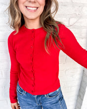 Load image into Gallery viewer, Next Chapter Red Cardigan Top