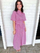 Load image into Gallery viewer, Signs of Stripes Pink Dress