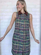 Load image into Gallery viewer, THML Rest Away Green Tweed Dress