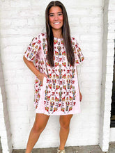 Load image into Gallery viewer, Queen Of Sparkles Light Pink Cotton Nutcracker &amp; Candy Cane Dress