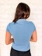 Load image into Gallery viewer, Head High Button Up Denim Top