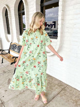 Load image into Gallery viewer, Greenery Gardens Floral Dress