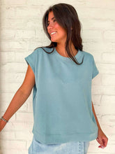 Load image into Gallery viewer, In A Daydream Blue Gray Scuba Top