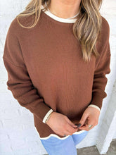 Load image into Gallery viewer, Waving Goodbye Brown Sweater