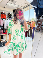 Load image into Gallery viewer, Wanted To Green Floral Dress