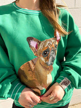 Load image into Gallery viewer, Queen Of Sparkles Green French Bulldog Sweatshirt