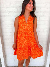 Load image into Gallery viewer, THML Orange Kiss Textured Dress