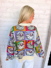 Load image into Gallery viewer, Queen Of Sparkles Pastel Colorblock Santa Button Up Cardigan