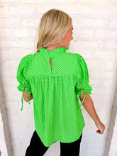 Load image into Gallery viewer, Seersucker Sweetness Green Top