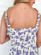 Load image into Gallery viewer, All Eyes On You Purple Floral Jacquard Dress