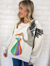 Load image into Gallery viewer, Queen Of Sparkles Beige Stork &amp; Bundle Sweatshirt